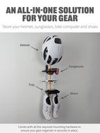 Vertical Bike Wall Storage | Cycling Gear Organizer | Bike Helmet Holder | Wall-Mounted Bike Accessories Roadmode