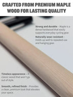 Vertical Bike Wall Storage | Cycling Gear Organizer | Bike Helmet Holder | Wall-Mounted Bike Accessories Roadmode