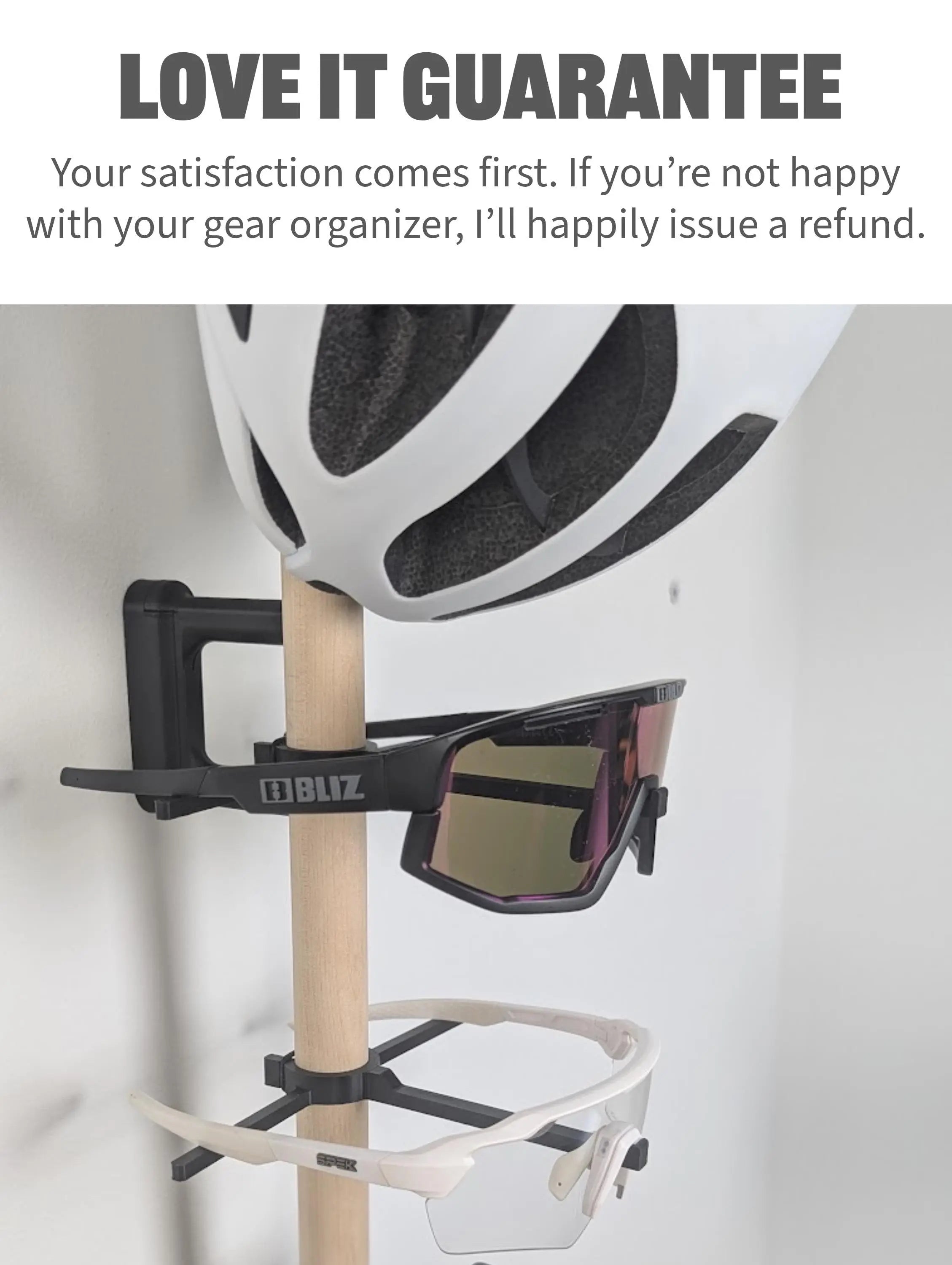 Vertical Bike Wall Storage | Cycling Gear Organizer | Bike Helmet Holder | Wall-Mounted Bike Accessories Roadmode