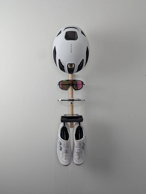 Vertical Bike Wall Storage | Cycling Gear Organizer | Bike Helmet Holder | Wall-Mounted Bike Accessories Roadmode